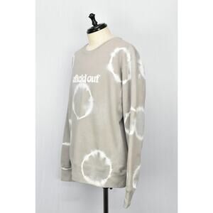 Afield out Spotted‎ Dyed Sand Brown White Crewneck Size Medium NWOT